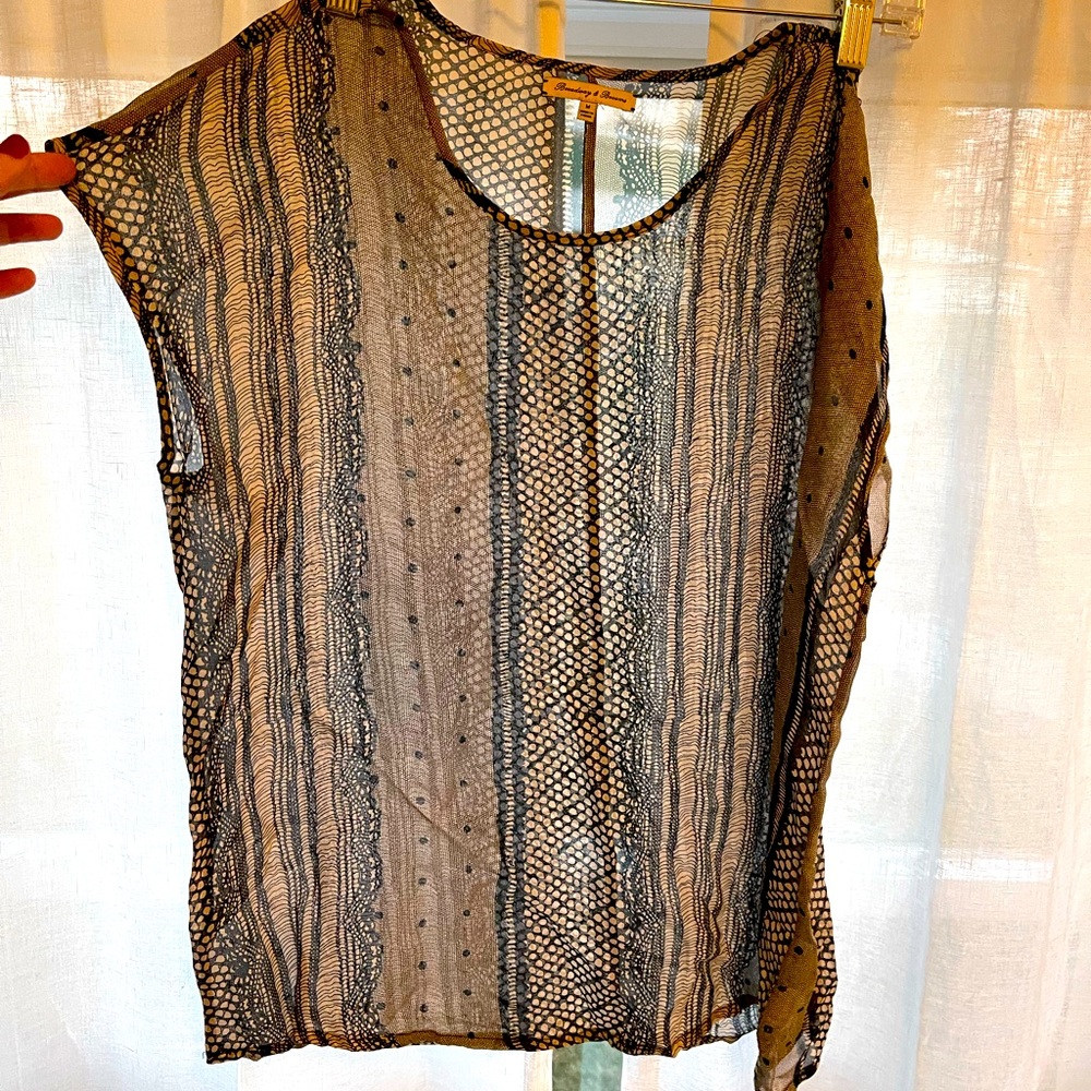 Broadway & Broom Snake Silk Top